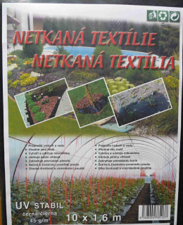 Netkaná textílie černá 1,6*10 m